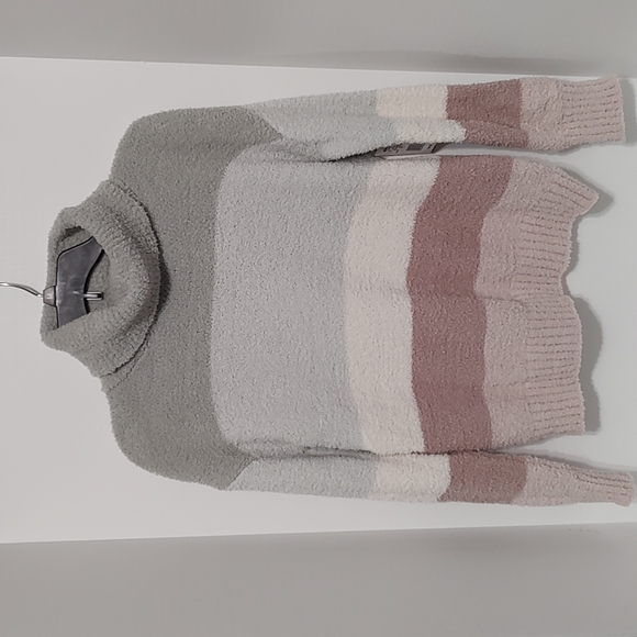 New Pink Republic Turtle Neck Light Green and Mauve Sweater sz Small - Picture 4 of 6